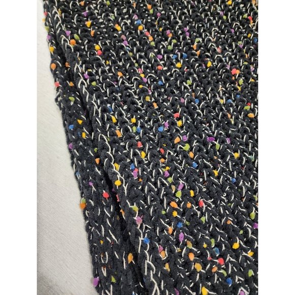 CC Exclusive Womens Wrap Shawl Scarf Long Black Multicolored Soft - Picture 6 of 9